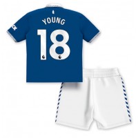 Everton Ashley Young #18 Domáci Detský futbalový dres 2023-24 Krátky Rukáv (+ trenírky)